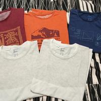 5 Set Kit Pack magliette maniche corte taglia XL