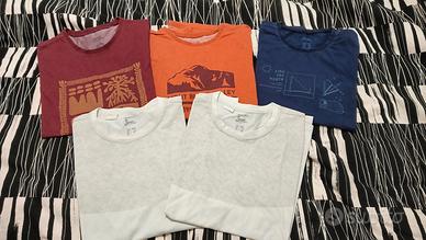 5 Set Kit Pack magliette maniche corte taglia XL