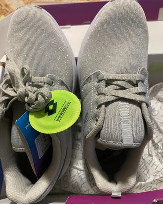 Sneakers Lotto donna argento glitter nuove