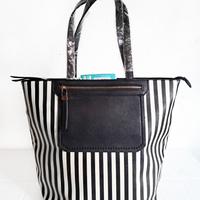 Borsa Carpisa a Righe Bianche e Nere Nuova