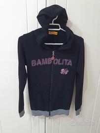 Felpa con Cappuccio Nera "Bambolita"