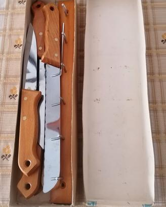 Set di 6 coltelli  con manico in legno