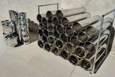 Tubi canna fumaria camino inox doppia parete