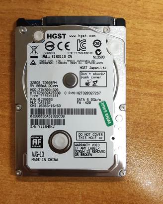 DISCO HGST HTS725032A7E630 da 320GB 2.5"