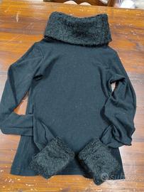 Maglia nera cozy fluffy 🖤 peluche super cute S/M