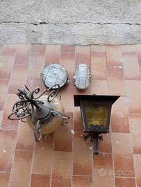 Set di 4 lampade vintage