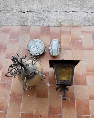 Set di 4 lampade vintage