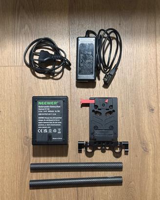 Nitze V-Lock Plate + 95Wh Battery + 15mm Rods