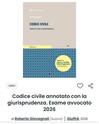 Codice Giovagnoli Esame Avvocato Anno 2026