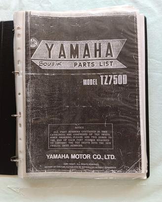 Parts list Yamaha 750 TZ D 76