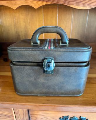 Valigetta vintage pelle con chiave – anni ’70/’80