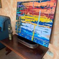 Tela multicolore impressionista