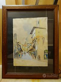 2 Quadri acquerello, ponte vecchio e bargello
