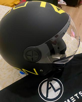 Casco DEMI-JET AL HELMETS nero opaco talgia M