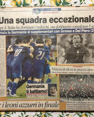 Ritagli di giornale italia campione del mondo 2006