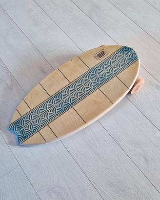 balanceboard con rullo in sughero