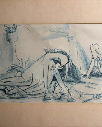 Bozza studio quadro Guernica di Picasso ologrammat