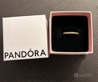 Anello pandora taglia 50 oro e brillantini
