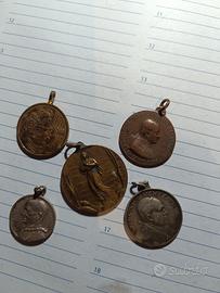 lotto 5 PZ medaglie religiose anni 30 