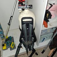 Bombola quindici litri Dalmine più vari materiali 