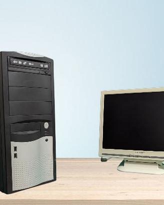 PC desktop + monitor Sharp