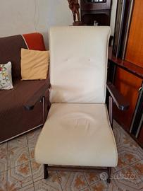 sedia reclinabile struttura in legno 