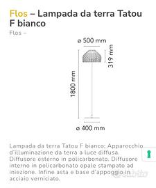 Flos - Lampada da terra Tatou F bianco