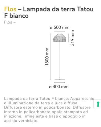 Flos - Lampada da terra Tatou F bianco