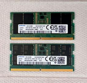 Ram  2x Samsung DDR5 SODIMM 16GB (32GB kit)