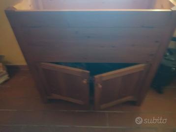 Madia in Legno Massiccio con Apertura a Pozzetto