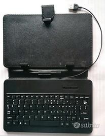 CUSTODIA X TABLET,CON TASTIERA + CAVO OTG + TABLET