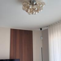 Plafoniera di design vetro ambrato