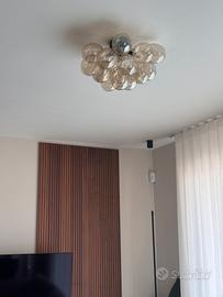 Plafoniera di design vetro ambrato