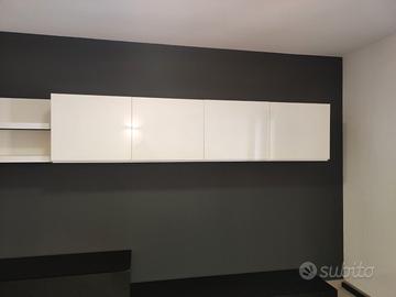 Mobile madia credenza Pianca laccato lucido bianco