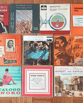 Lotto di 10 Dischi Vinili 45 Giri di Musica Lirica