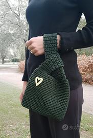 Knot bag all'uncinetto 