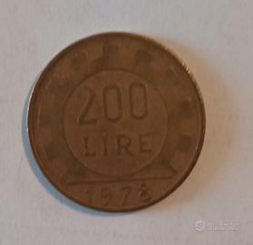 moneta 200 lire 1978