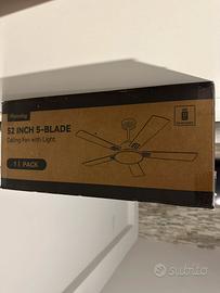 Ventilatore da Soffitto 52" con Luce