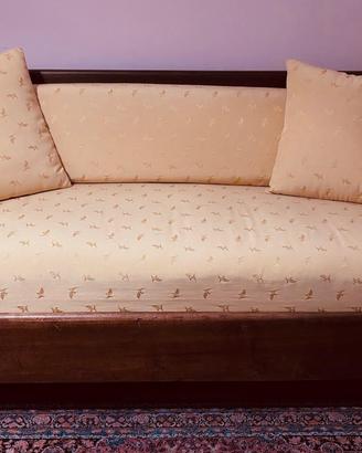 ANTICO Divano Noce Massello -Smontabile e Sfoderab