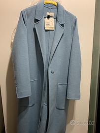 Cappotto Donna Nuovo in Panno Azzurro