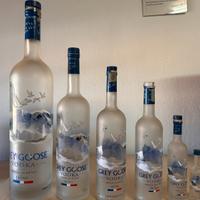 Collezione GreyGoose vuote- da 5cl a 3L