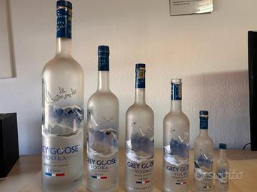Collezione GreyGoose vuote- da 5cl a 3L