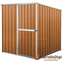 Box da giardino lamiera 175x185cm legno chiaro