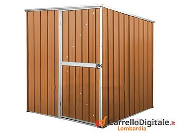 Box da giardino lamiera 175x185cm legno chiaro