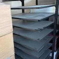 7 Scaffali Espositori su Ruote 70x40x200 cm - Per