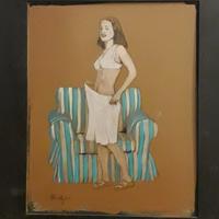 Mio vecchio dipinto a olio su tavola, realizzato n