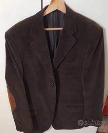 giacca velluto rigato tg 52  col  marrone nuova