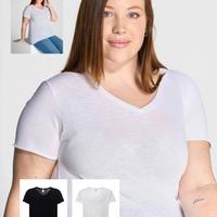 T shirt - Maglietta Collo V (Nera e bianca)