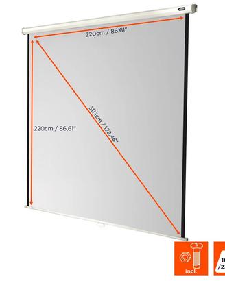 TELO PROIETTORE CELEXON AVVOLGIBILE 220 X 220 CM
