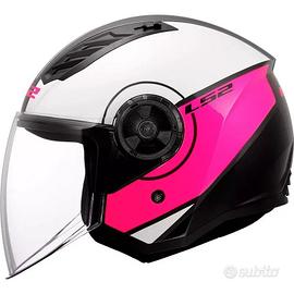 CASCO LS2 AIRFLOW 2 COVER OF616 BIANCO LUCIDO ROSA